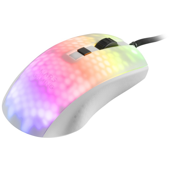 Ratón Mars Gaming Óptico 12800dpi Blanco (MMRW)