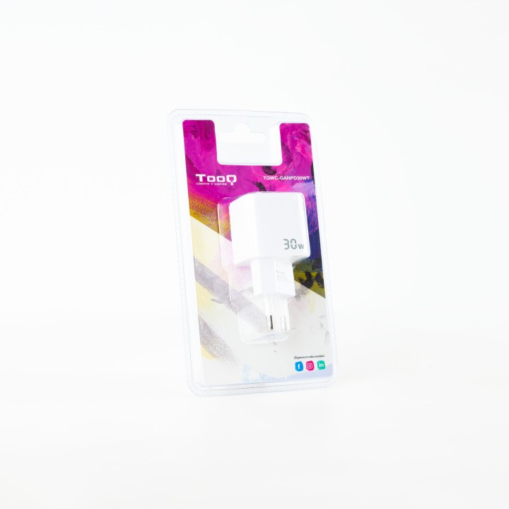 Cargador Pared TooQ 30W 1xUSB-C Blanco (TQWC-GANPD30WT)