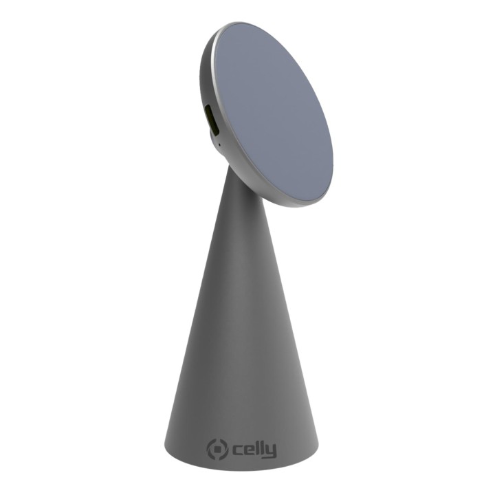 Soporte Carga Inalámbrica CELLY 15W Plata MAGSTANDCHARG