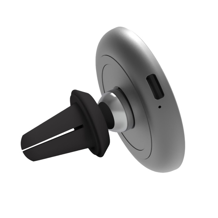 Soporte Carga Inalámbrica CELLY 15W Plata MAGSTANDCHARG