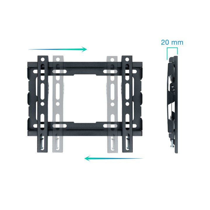 Soporte de Pared TOOQ Fijo 23"-43" Máx 45Kg (LP1043F-B)