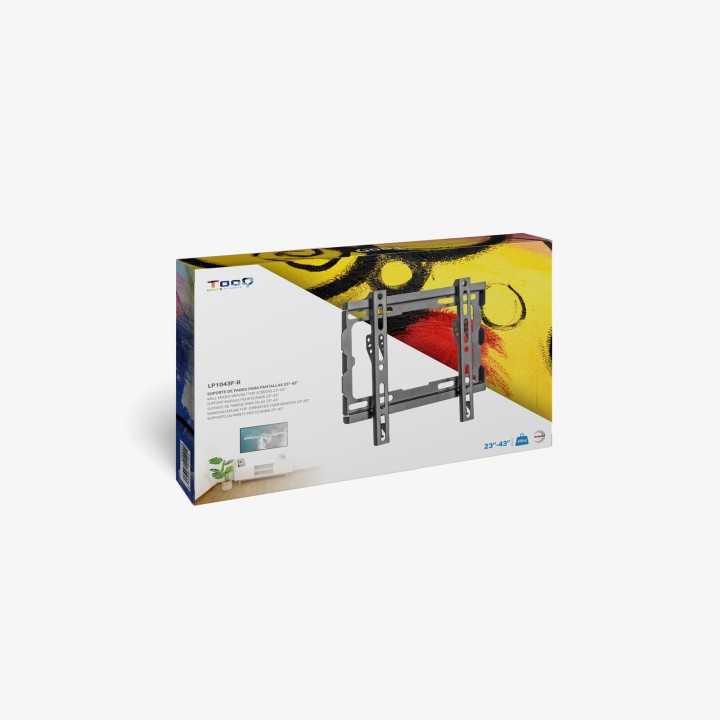Soporte de Pared TOOQ Fijo 23"-43" Máx 45Kg (LP1043F-B)