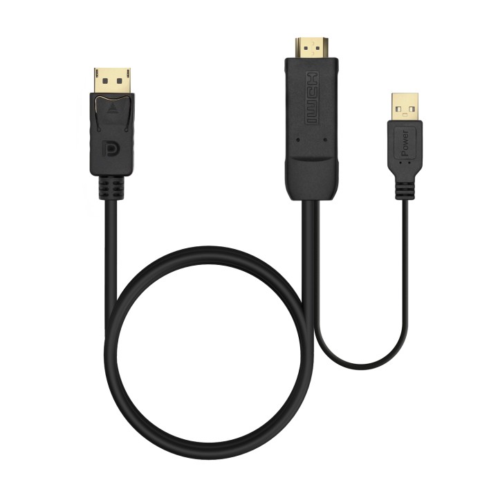 Adaptador AISENS HDMI/M a USB-A/M+DP/M 1.8m (A122-0641)
