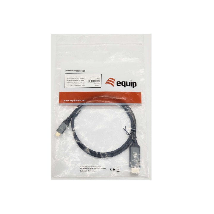 Cable EQUIP USB-C/M a HDMI A/M 1m Gris/Negro (EQ133415)