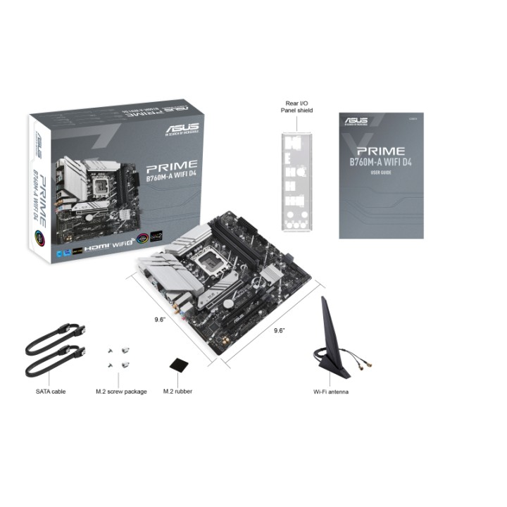 ASUS PRIME B760M-A WiFi D4:(1700) 4DDR4 HDMI mATX WiFi