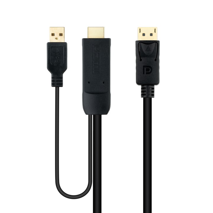Nanocable USB-A/HDMI/M a DP/M 1.8m Negro (10.15.4352)