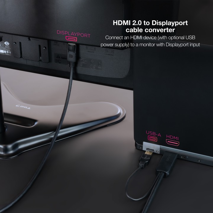 Nanocable USB-A/HDMI/M a DP/M 1.8m Negro (10.15.4352)