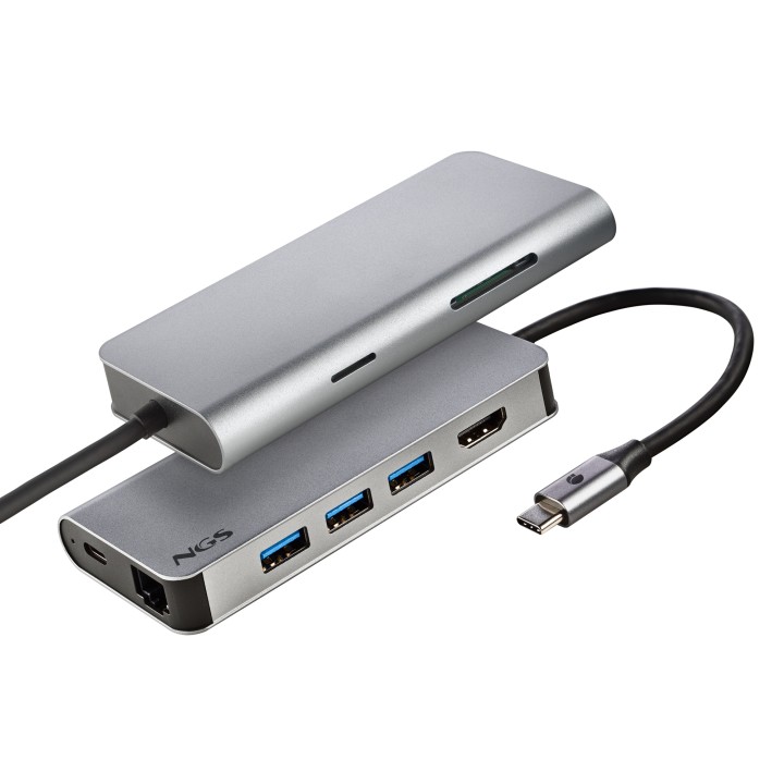 Docking NGS 8en1 USB-C Aluminio (WONDERDOCK8)