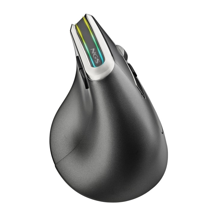 Ratón Vertical NGS Óptico RF BT 3200dpi Negro(EVOKARMA)