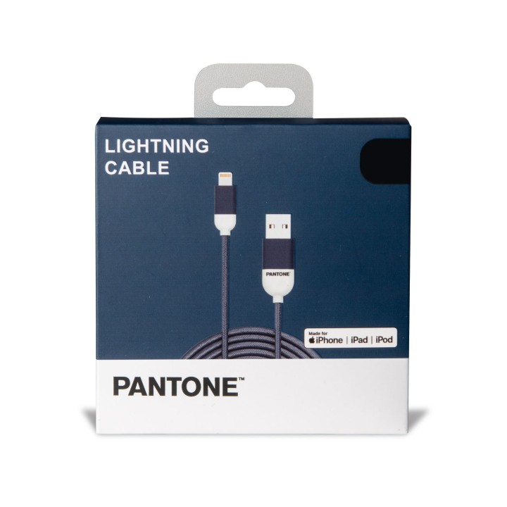 Cable PANTONE USB-A/M a Lightning/M Azul (PT-LCS001-5N)