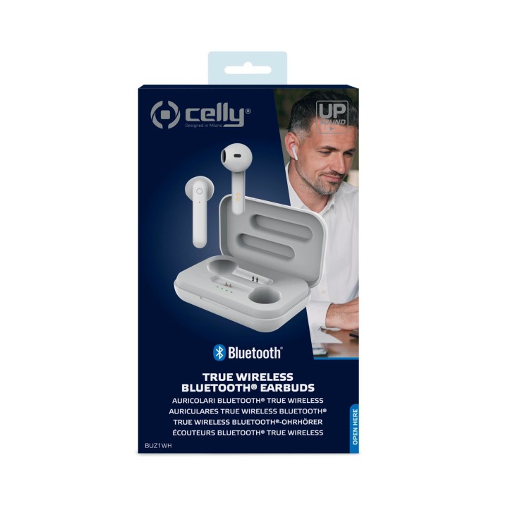 Auriculares CELLY Intraurales Bluetooth Blanco (BUZ1WH)