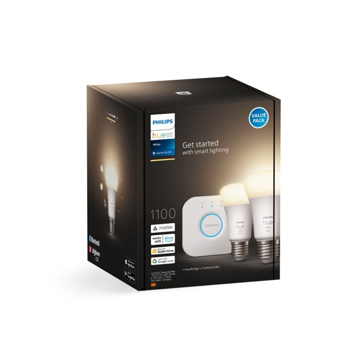 Kit Philips 2 Bombillas E27 + Hue Bridge (929002469201)