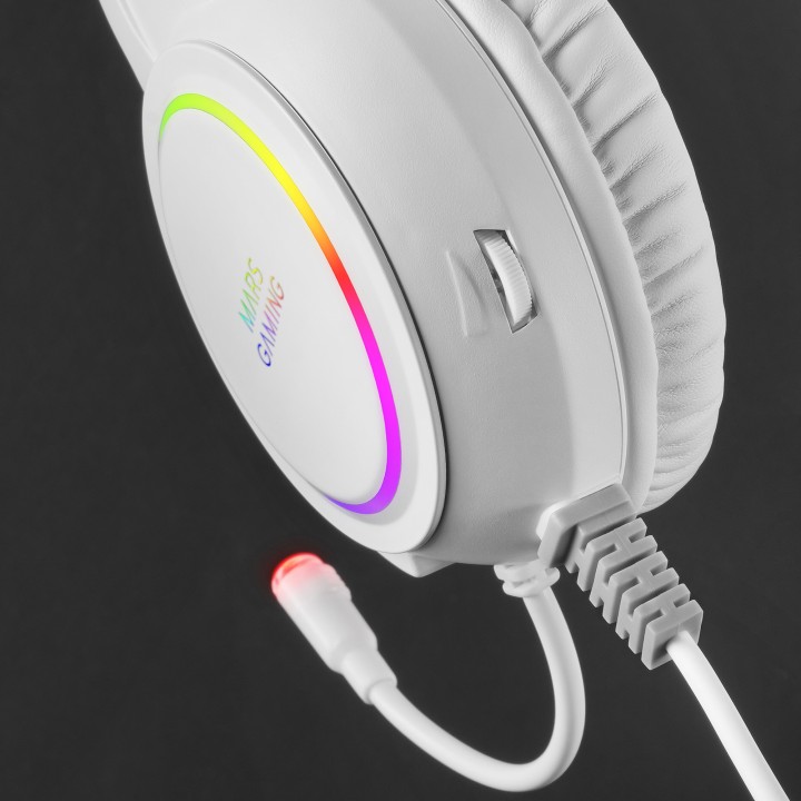 Auric+Micro Mars Gaming RGB Flow 3.5mm Blancos (MHRGBW)