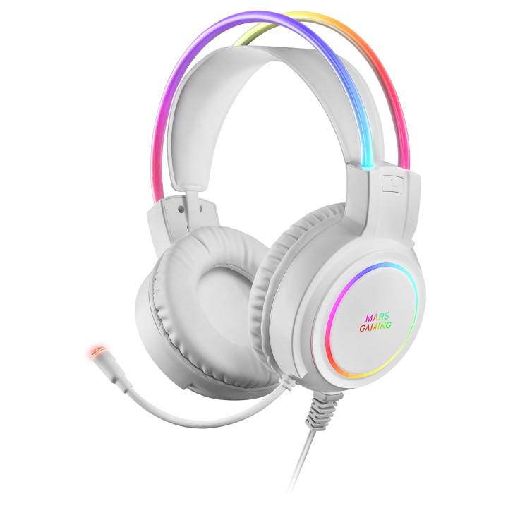 Auric+Micro Mars Gaming RGB Flow 3.5mm Blancos (MHRGBW)