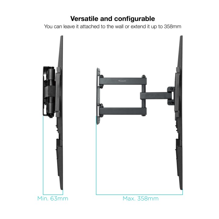 Soporte de Pared TOOQ 32"-55" Gira/Inclina (LP7843TN-B)