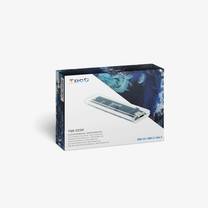 Caja TooQ SSD M.2 NVMe USB 3.1 Transparente (TQE-2200)