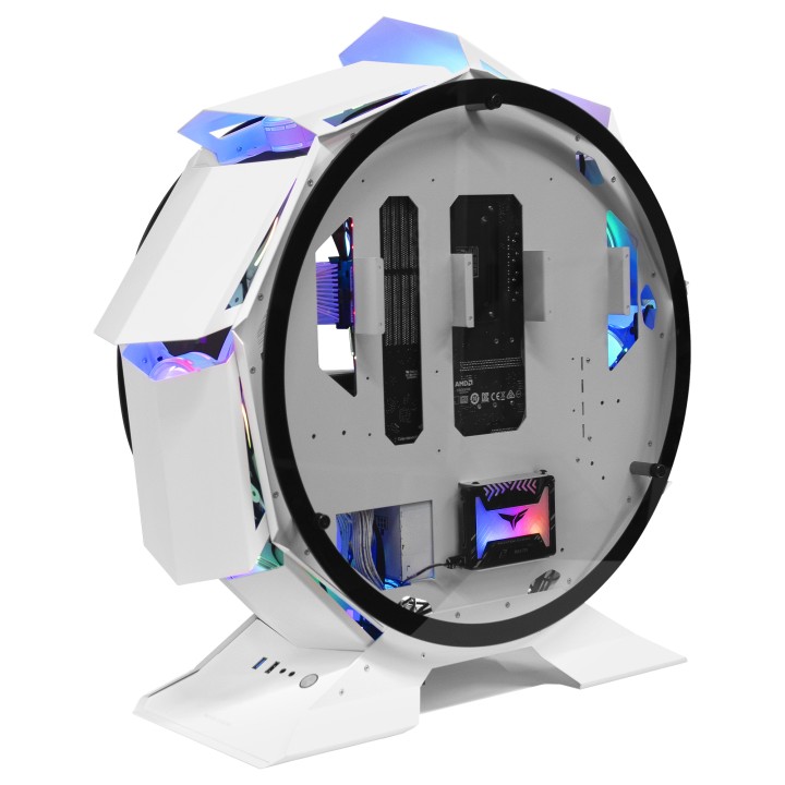 Caja Circular Mars Gaming mATX Mini-ITX Blanca (MCORBW)