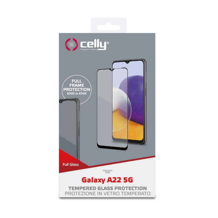 Protector Pantalla CELLY Samsung A22 5G(FULLGLASS968BK)