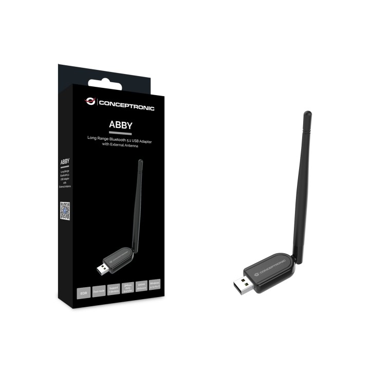 Adaptador CONCEPTRONIC USB BT Antena Negro (ABBY07B)
