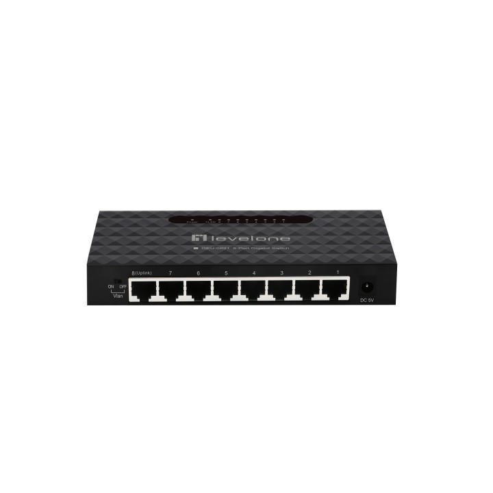 Switch LevelOne Gestionado 8xRJ45 GbE Negro (GEU-0821)