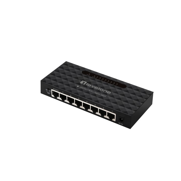Switch LevelOne Gestionado 8xRJ45 GbE Negro (GEU-0821)