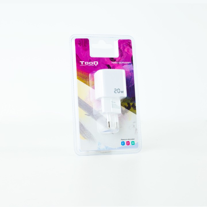 Cargador Pared TOOQ 20W USB-A/C Blanco (TQWC-QCPD20WT)