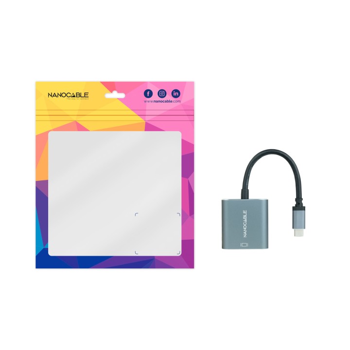 Adaptador Nanocable USB-C/M a DVI/H Gris (10.16.4103-G)