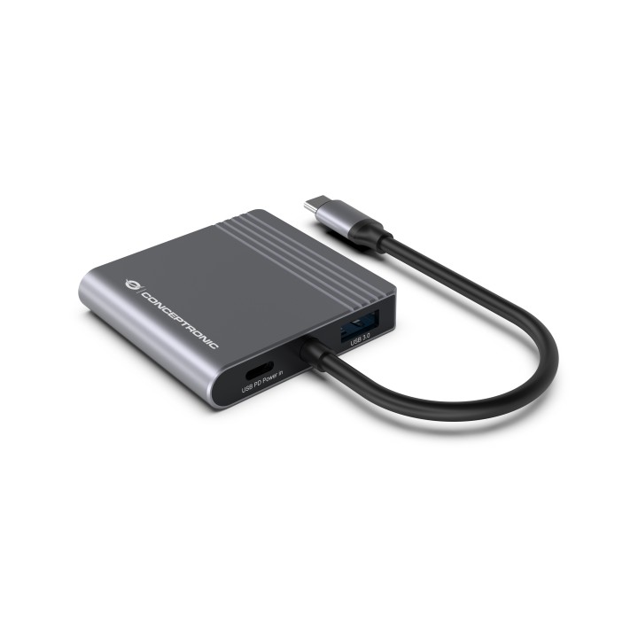 Adaptador CONCEPTRONIC 4en1 USB-C 3.0 Gris (DONN13G)