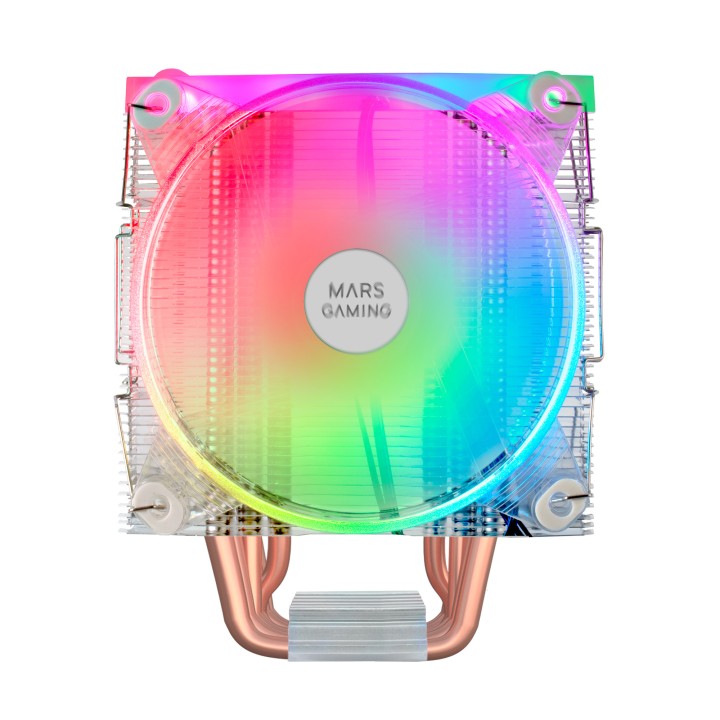 Ventilador Mars Gaming 2x120mm 220W ARGB Plata (MCPU66)