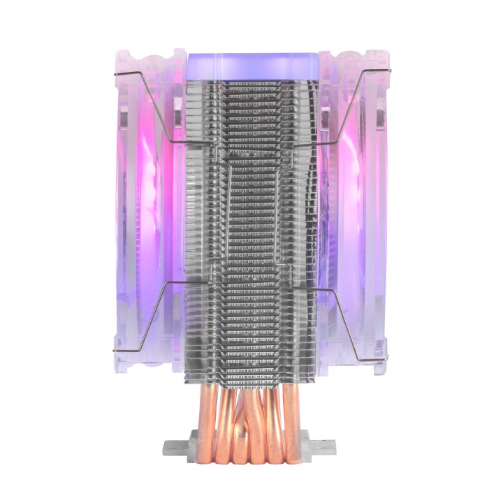 Ventilador Mars Gaming 2x120mm 220W ARGB Plata (MCPU66)