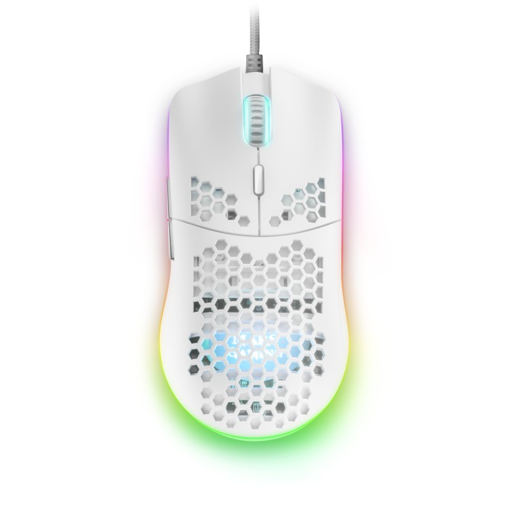 Ratón Mars Gaming RGB USB-A 12400dpi Blanco (MMAXW)
