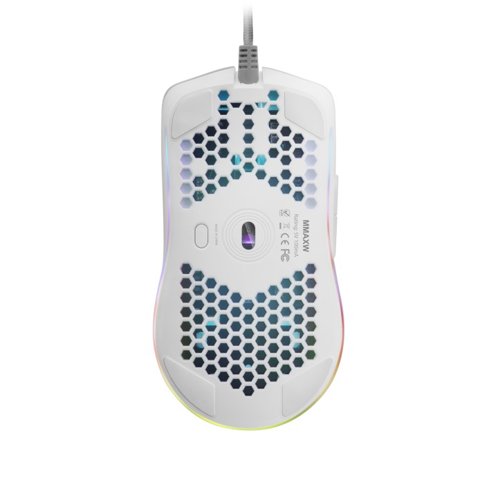 Ratón Mars Gaming RGB USB-A 12400dpi Blanco (MMAXW)