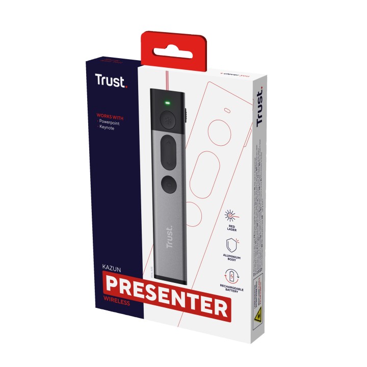 Presenter Trust Kazun RF 2.4GHz Gris/Negro (23333)
