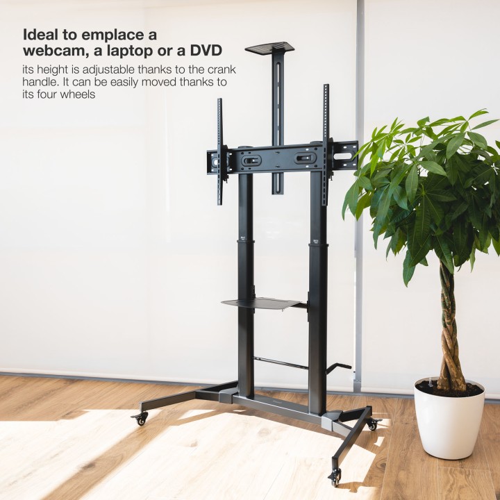 Soporte Suelo TOOQ 60-100" Inclina Ruedas (FS20400HM-B)
