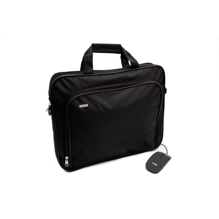 Maletín+Ratón NILOX Essential 15.6" Negro (NXMOS4156BK)