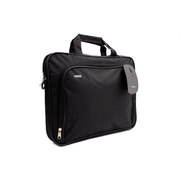 Maletín+Ratón NILOX Essential 15.6" Negro (NXMOS4156BK)