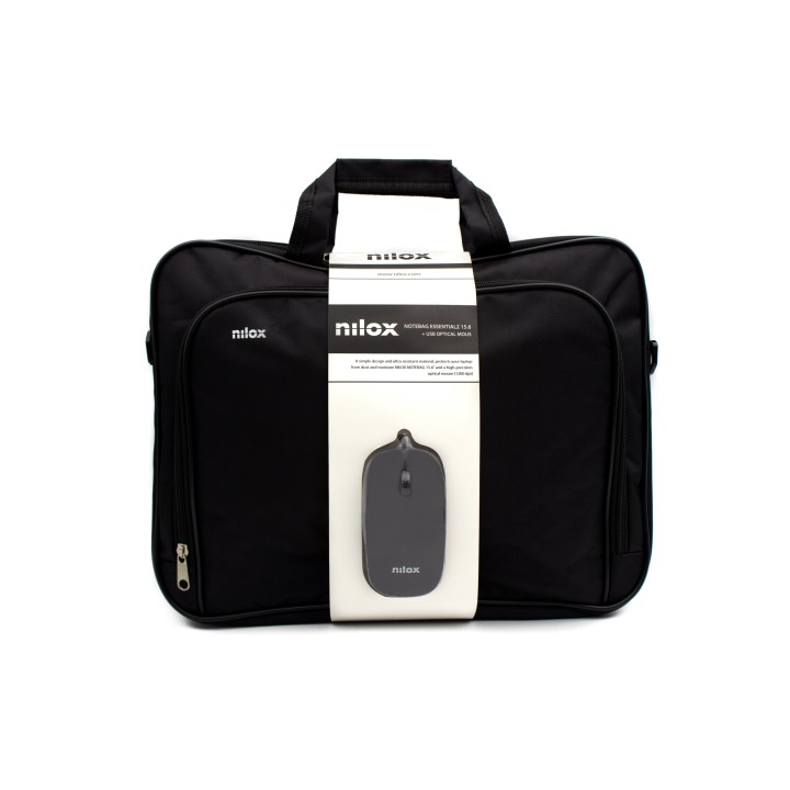 Maletín+Ratón NILOX Essential 15.6" Negro (NXMOS4156BK)