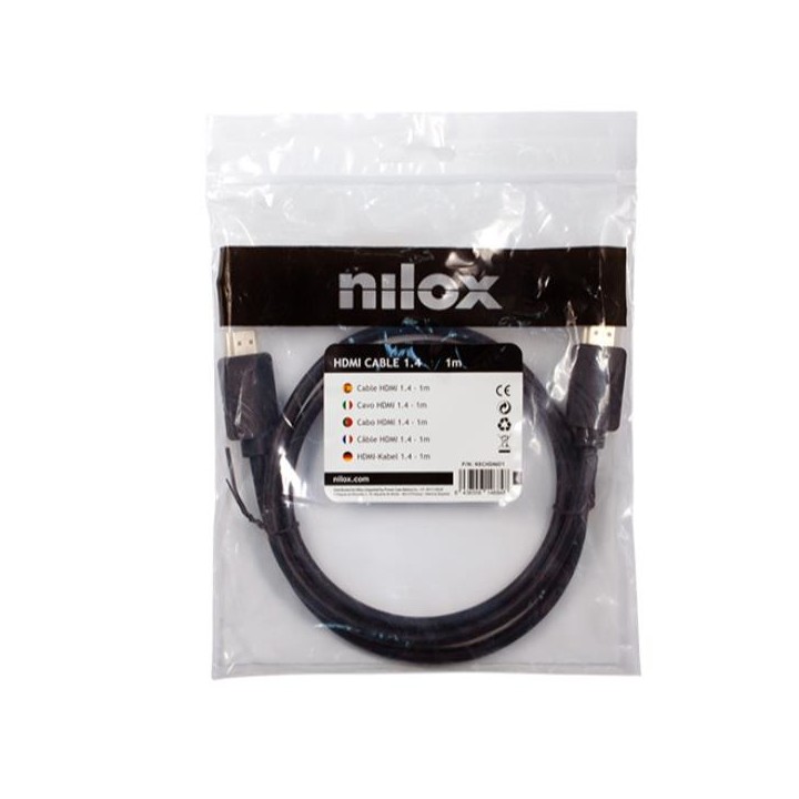 Cable NILOX HDMI V1 M-M 1m Negro (NXCHDMI01)