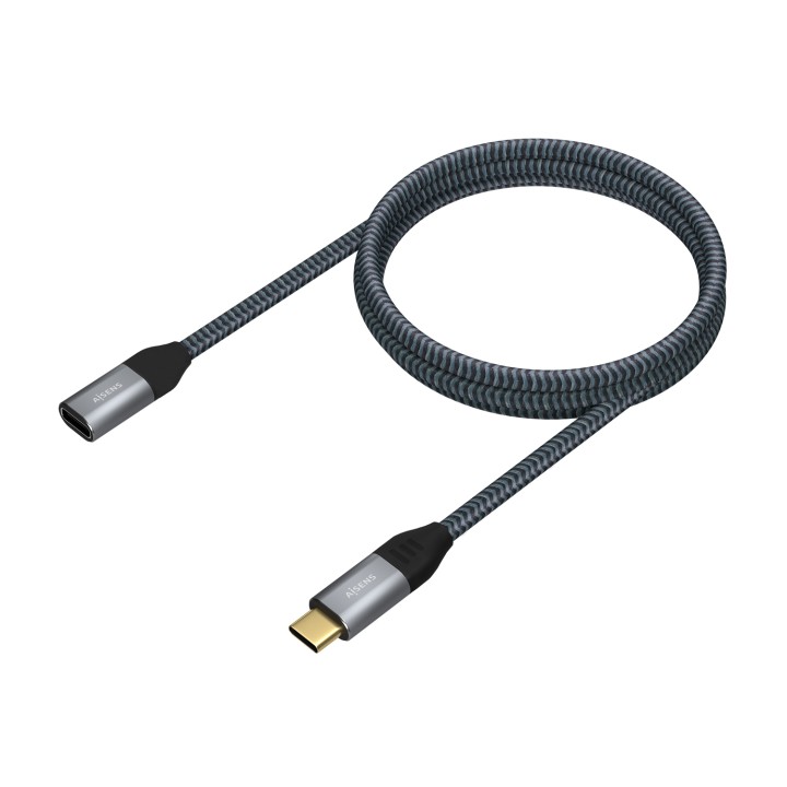 Cable AISENS USB-C 4/M a USB-C 4/H 1m Gris (A107-0635)