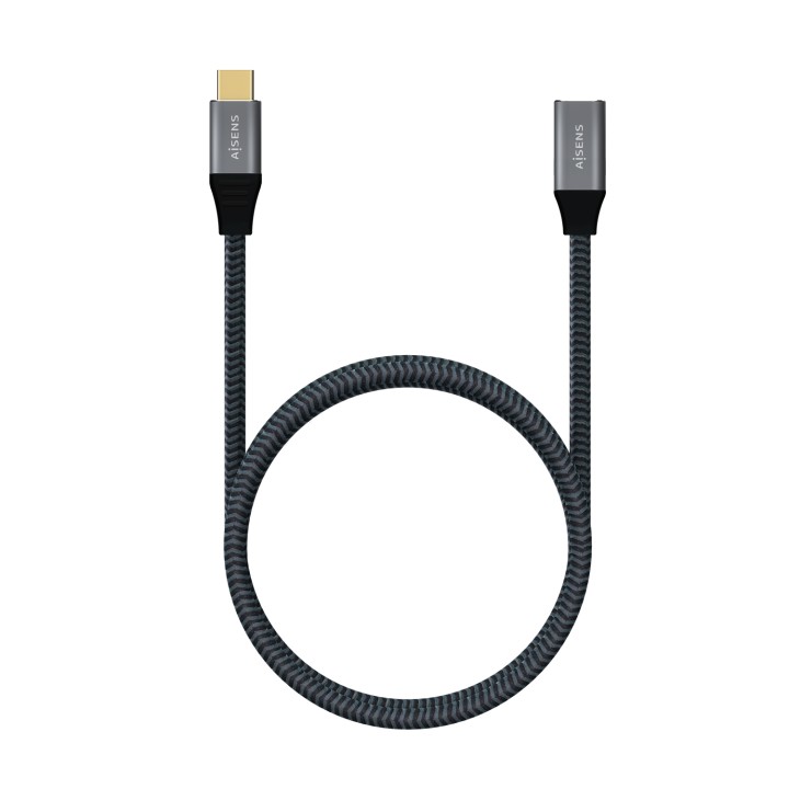 Cable AISENS USB-C 4/M a USB-C 4/H 1m Gris (A107-0635)