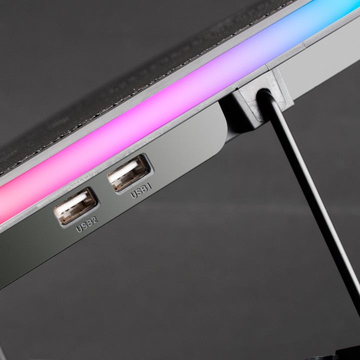 Base Refrigeración Mars Gaming 19" ARGB 2xUSB (MNBC6)