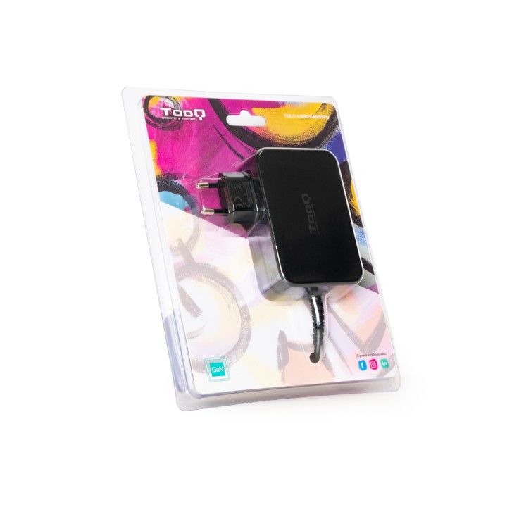 Cargador TooQ 90W USB-C PD 3.0 Negro (TQLC-USBCGAN90PD)