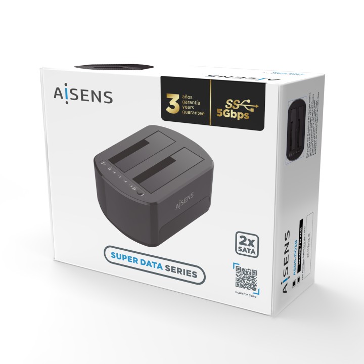 Dock AISENS USB 3.0 SATA 2.5"/3.5" Negro (ASDS-D03B)