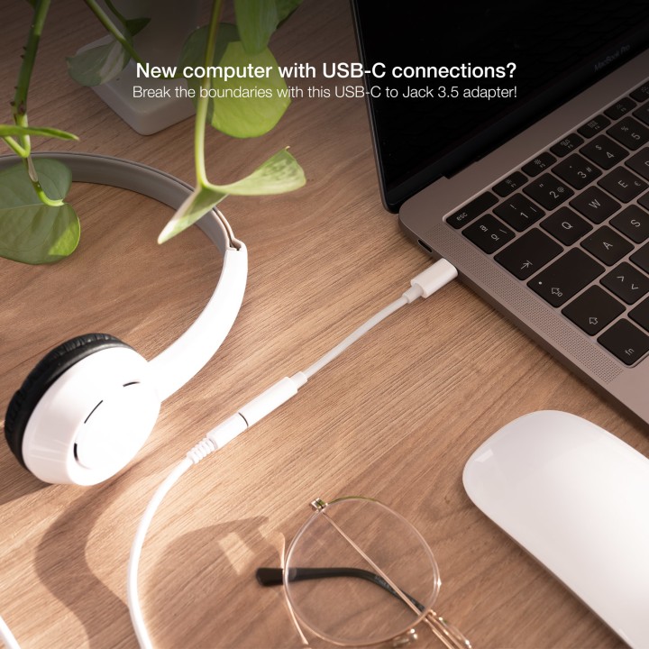 Adaptador Nanocable USB-C a Jack 3.5mm/H (10.24.1205-W)