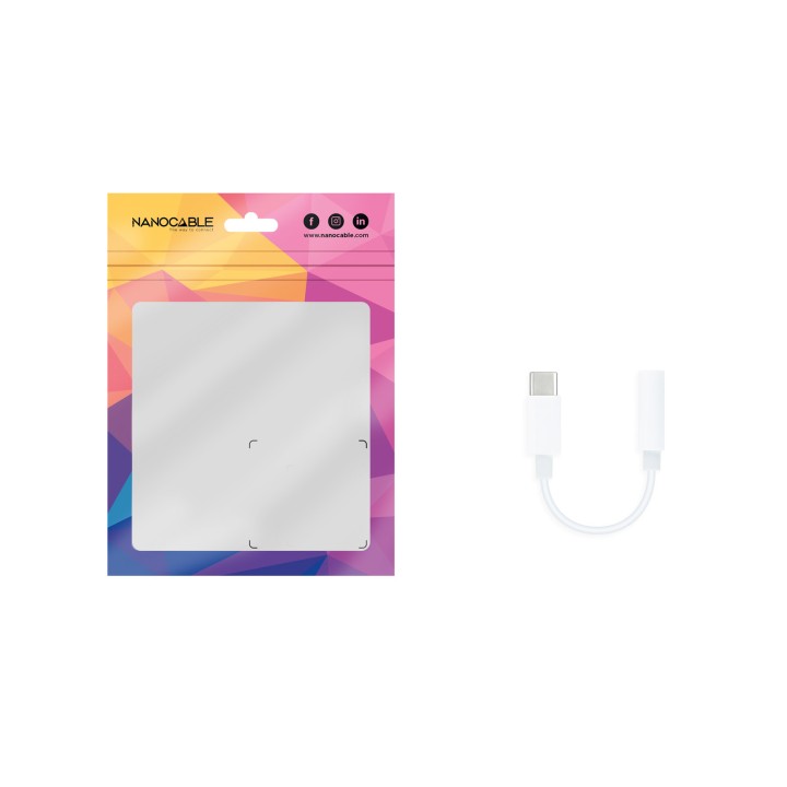 Adaptador Nanocable USB-C a Jack 3.5mm/H (10.24.1205-W)