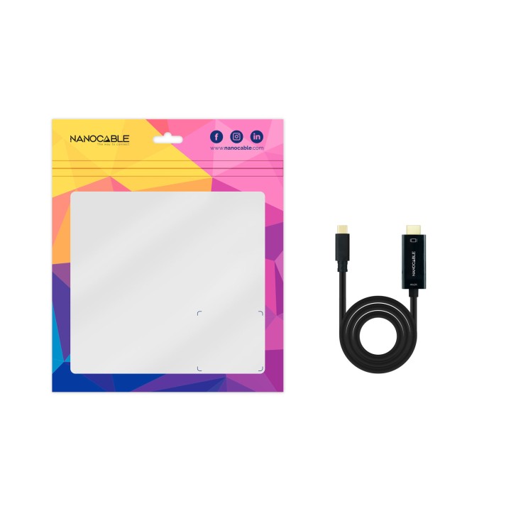 Nanocable USB-C/M a HDMI/M 3m Negro (10.15.5133)