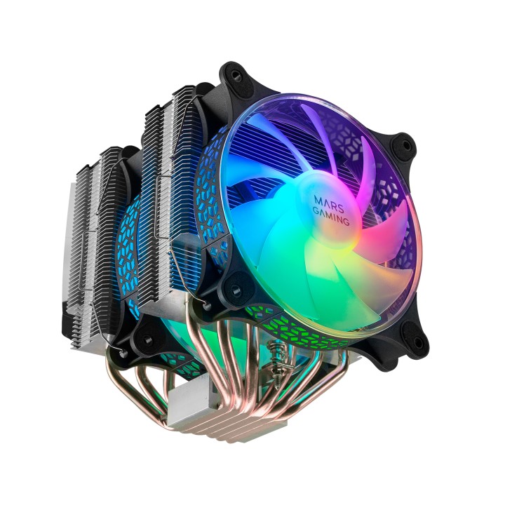 Ventilador CPU Mars Gaming Dual ARGB Negro (MCPUXT)