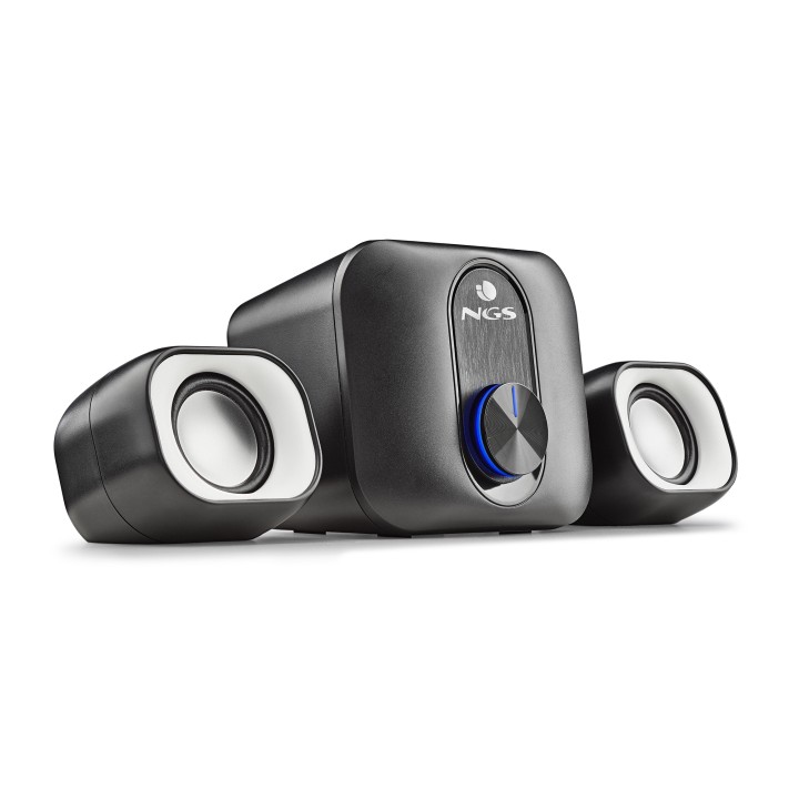 Mini Altavoces NGS 2.1 20W USB 3.5mm Negros (COMET2.1)