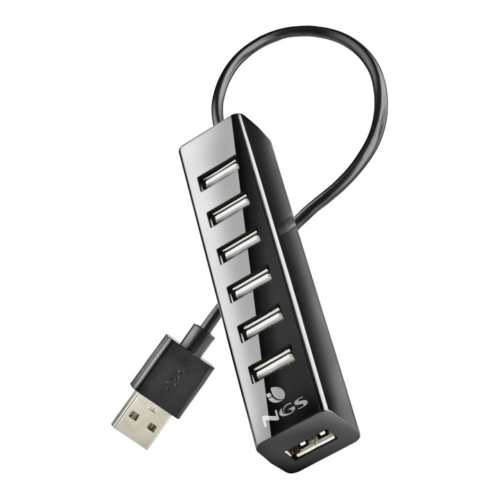 Hub NGS 7xUSB 2.0 Negro (IHUB7TINY)