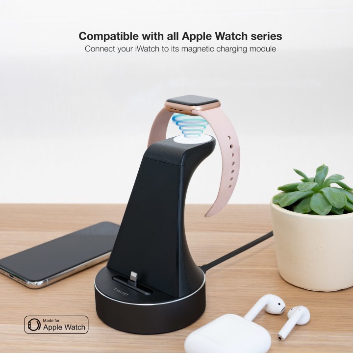 Base Carga TooQ Wireless Apple Watch iPhone (TQCD02L)